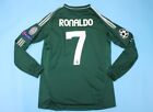real madrid jersey 2012 2013 away green shirt long sleeve cristiano ronaldo ucl
