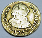 Authentic 1788 Spanish Gold 1/2 Escudo Old Antique Pirate Doubloon Treasure Coin