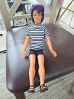 Fashionistas Ken Doll Articulated Root Hair in Striped Shirt/Blue Short-Used