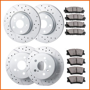 Fit 2007 2008 2009 2010 2011 Toyota Camry Front & Rear Brake Rotors Brake Pads