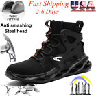 Mens Work Safety Shoes Steel Toe Bulletproof Boots Cap Sneakers Indestructible