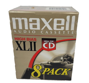 Maxell High Bias XLII 90 Type II Audio Cassette Tape 8-Pack Factory Sealed NEW!