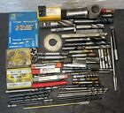 Lot of Machinist Lathe Tools HSS Taps Drills Carbide End Mills Cutters Metal
