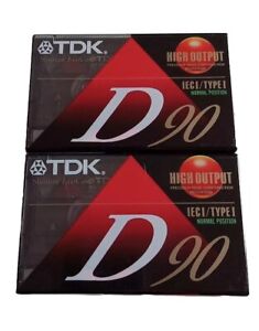 TDK D90 High Output Cassette Tapes (2)~SEALED