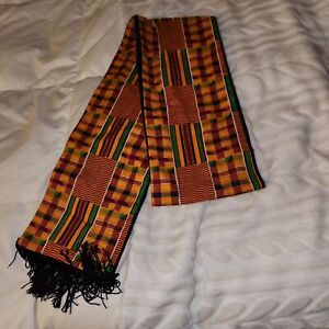 Kente Ghana African Cloth Scarf Ashanti Fabric 70