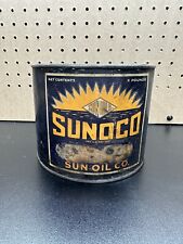 Early Sunoco Sun Oil Co 5 Pound Grease Can Oil Can Advertising.