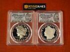 2023 S PROOF SILVER PEACE & MORGAN DOLLAR PCGS PR70 DCAM FIRST STRIKE LABELS