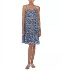 RAVIYA XL Swimsuit Cover Up Dress Animal Print Spaghetti Strap Blue $48 NEW