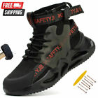 Mens Safety Shoes Steel Toe Work Shoes High Top Sneakers Protective Boots Us 10