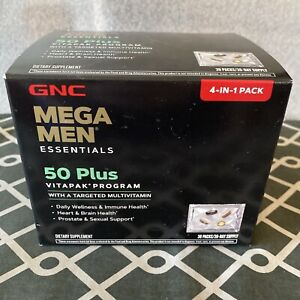 GNC Mega Men Essentials 50 Plus Vitapak Program Sealed 30 Packs Exp: 8/2024 NEW