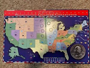 First State Quarters of the United States Collector’s Map 1999-2008 Complete Set