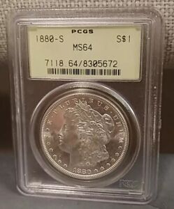 New Listing1880 S Morgan Silver Dollar PCGS MS64 Beauty! MS 64 Coin VTG OGH 24 Hr Listing