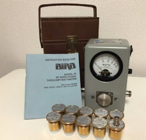 Bird Thruline Model 43 Wattmeter w/10 Elements &Case Ham Radio Accessory