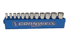 CORNWELL Tools USA 12 Piece 1/4”Dr 6Pt Metric Deep Socket Set 4-15MM STM0213LSP
