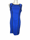 Kim Rogers Dress Womens 8 Blue Black Knee Length Business Wear Sleeveless