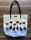 Kate Spade New York Jazz Things Up Cats Shopper Tote Bag Shoulder Rare (flaws)