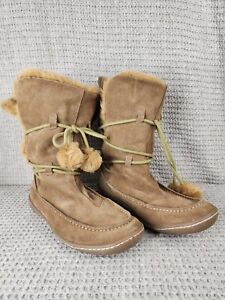 Steve Madden Iglou Boots Women's Size 9 Brown Upper Suede Lined Tussle Winter