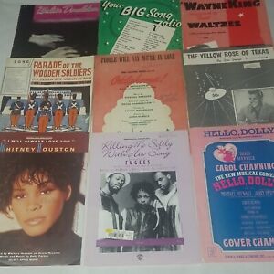 LOT OF 9 VINTAGE SHEET MUSIC AND SONGBOOKS From 1932-1996