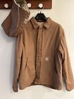 Carhartt Flame Resistant FR Traditional Quilt Lined Coat Jacket Tan Size L TALL