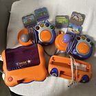 Vtech V Smile TV Learning System Console Bundle 5 Games 2 Controllers  Untested
