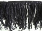 Ostrich Feather Fringe ,sold by yards 13-15 cm  lenght ,black color
