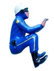 1970s HIGHWAY PATROL POLICEMAN 5 inch chips figure - MOTORCYCLE POLICE RIDER eds