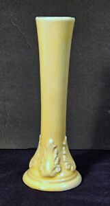 Vintage Yellow Pottery Bud Vase USA
