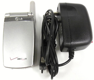 LG VX3100 - Silver ( Verizon ) Rare Cellular Flip Phone - Bundled