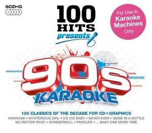 100 Hits Presents 90s Karaoke 5 CDs + G For Use in Karaoke Machines Only 2010 UK