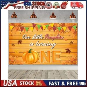 Our Little Pumpkin Is Turning One Backdrop Banner 73 X 43 Inch Large Autumn Deco