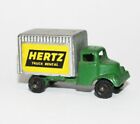 Vinitage Barclay Hertz Moving Box Truck Rental Green Yellow Silver Toy Car