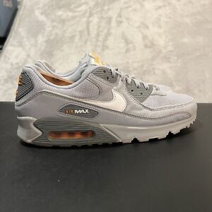 Nike Air Max 90 Men's 11.5 Wolf Gey Kumquat DR0145-001 Athletic Sneakers