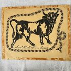 Vintage ROSIE CAMANGA TATTOO FLASH  Great Bull From Texas Original Hand Painted