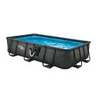 Summer Waves 13ft x 7ft x 39.5in Above Ground Rectangle Frame Pool Set (Used)