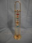 Vintage Galileo Standing Liquid Thermometer 13 inch Multicolored Floaters