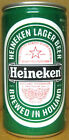 HEINEKEN LAGER BEER 12oz Foreign Beer CAN w/ Star, Holland, NETHERLANDS grade 1+