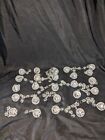 Lot of 25  Crystal Ball Glass Round Faceted Chandelier Prisms