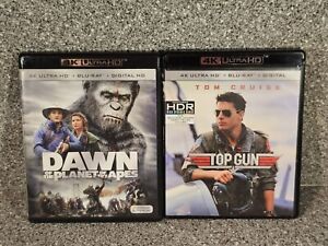 New Listing2x 4K Movies Lot - Top Gun & Dawn Of The Planetofthe Apes
