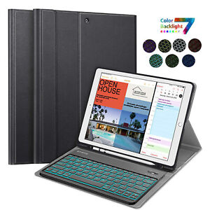 [7 Color Backlit] Keyboard Case for iPad Pro 12.9 2nd Gen 2017/2015 Stand Cover