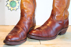 Vintage Durango West Men's Western Brown Leather Boots, Size 10.5 D USA Made.