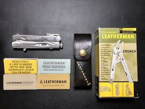 LEATHERMAN Crunch Multi-Tool In Original Packaging, Leather Sheath And Manuals