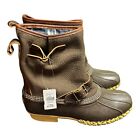LL Bean Boot 10 Brown Winter Duck Boot with Buckle 520257 Men's Size 12 M (D)