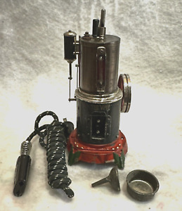 Vtg Joseph Falk J. F. Vertical Model Steam Engine Made in Germany Electric Cord