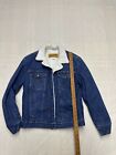 Vintage Wrangler Denim Western Jacket Small Sherpa Fleece Blue Denim 74255PW