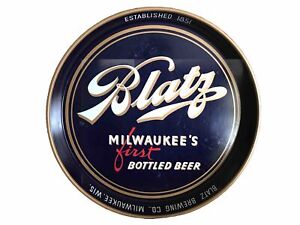 1950's Blatz Beer Metal Tray Milwaukee's First Bottled Beer Canco (A) Man Cave
