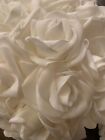 Wedding Artificial Rose Balls White Fabric 25cm 16cm