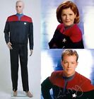 Star Trek Voyager Command Uniform Red Full Set Halloween Cosplay Costume Outfit