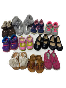 Girls Toddler Shoes Size US 5 LotA Bundle 11 Pairs Nike Sandals New Balance