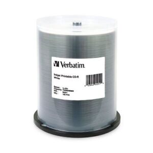 Verbatim CD-R 700MB 52X White Inkjet Printable - 100pk Spindle (95251)