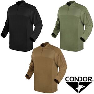 Condor 101206 Trident Battle Top Long Sleeve Combat Hook Loop Quarter Zip Shirt